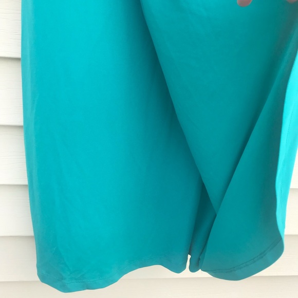 Dressbarn Kelly Green Mock Wrap Short Sleeve Dress - Picture 7 of 7